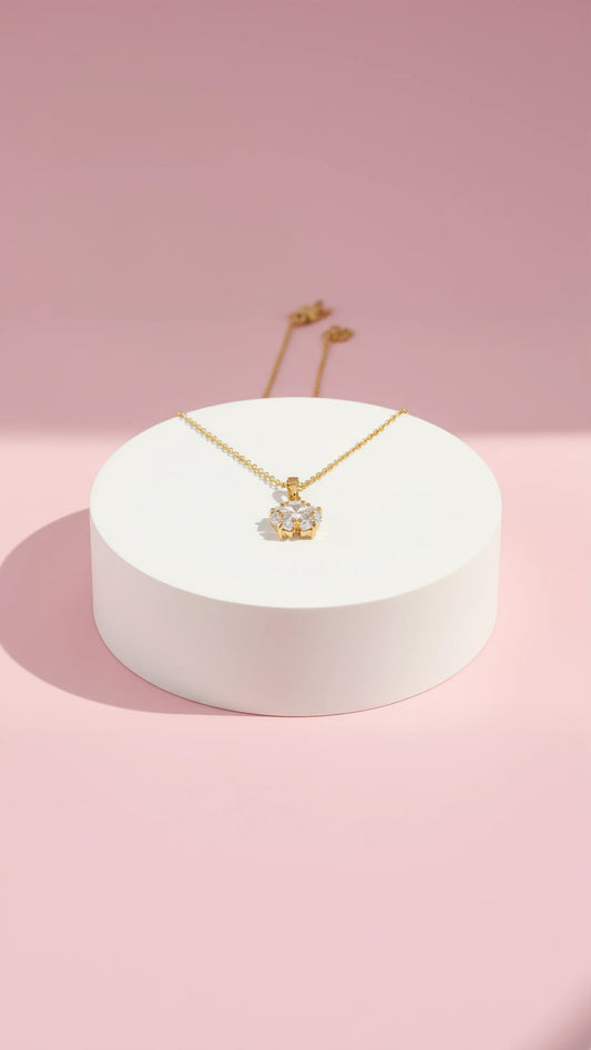 Snowflake Crystal Pendant Necklace