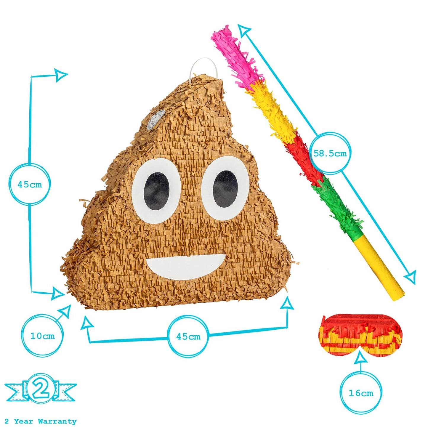 Large Poop Emoji Pinata Party Set
