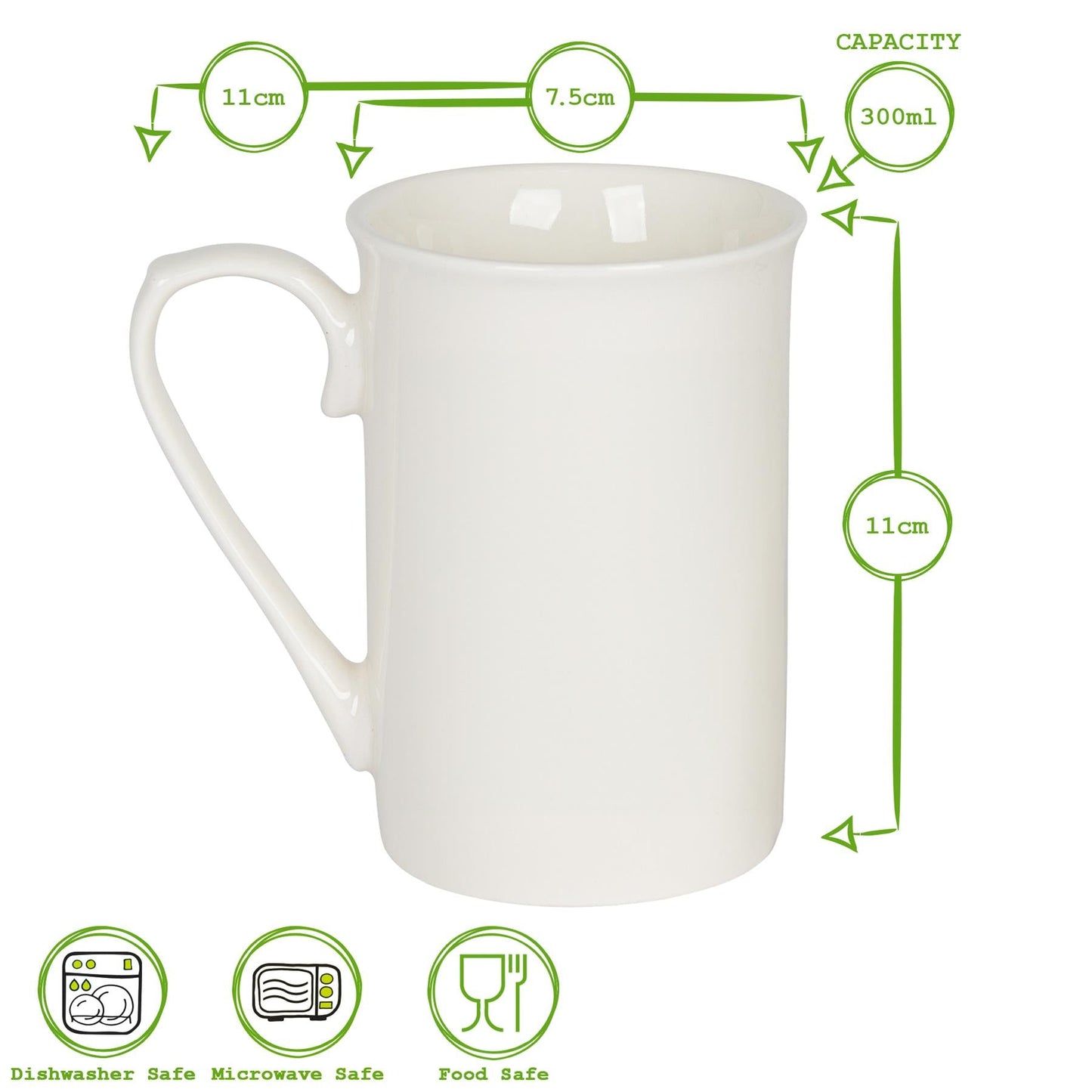 10th Anniversary New Bone China Mug Set - 300ml