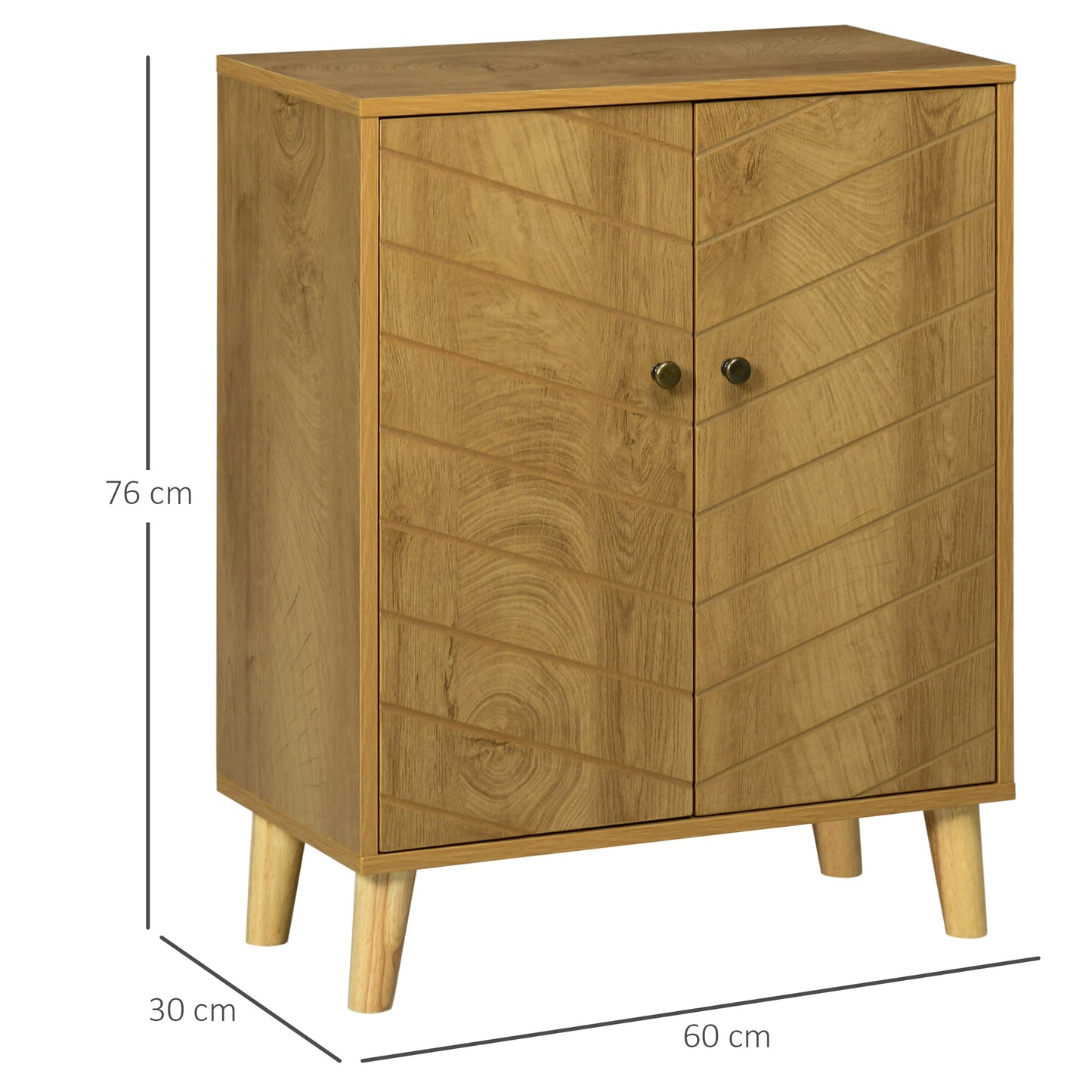 Vintage-Look Freestanding Sideboard With Inner Shelf