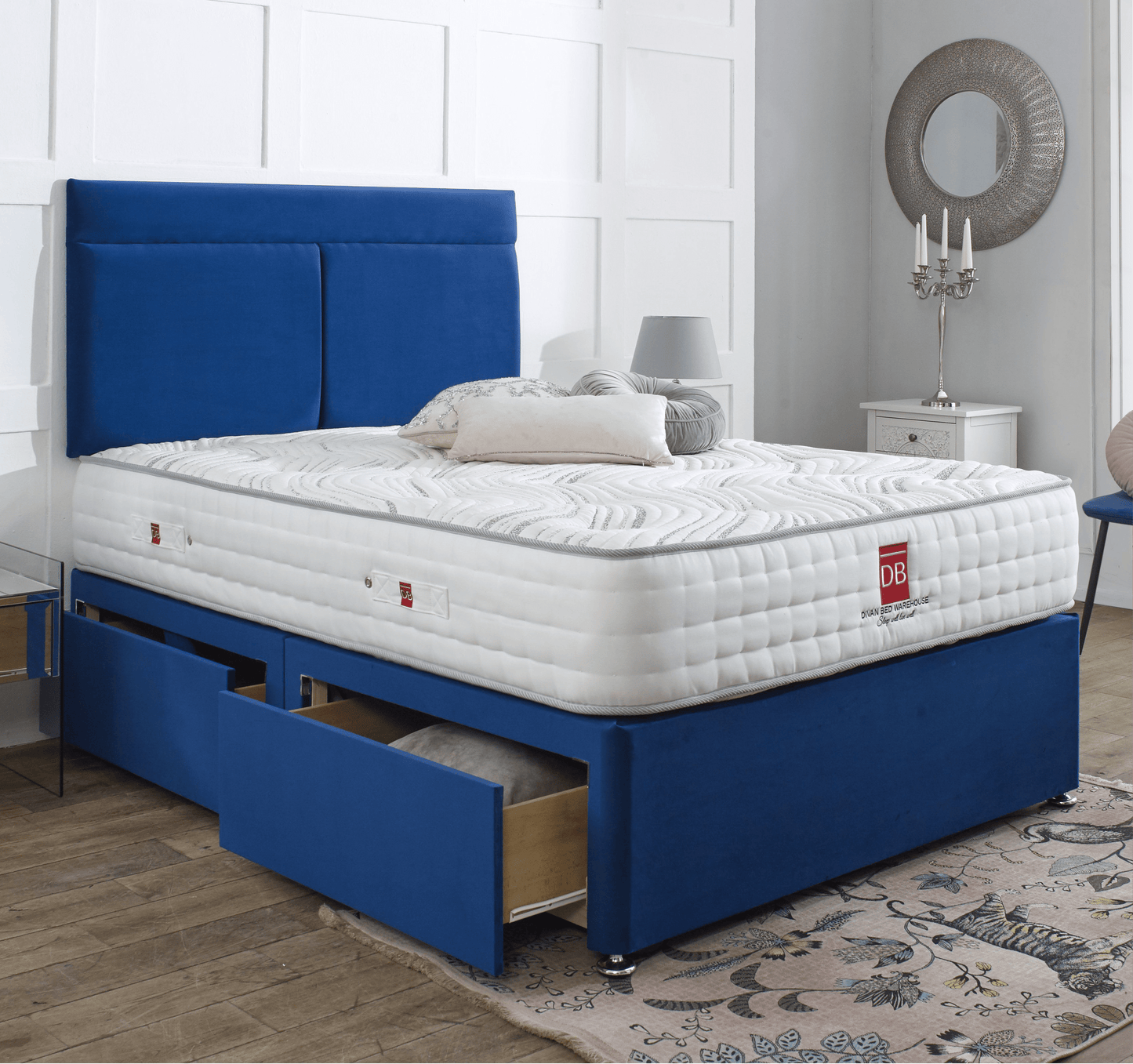 Sicily Divan Bed Set with Headboard