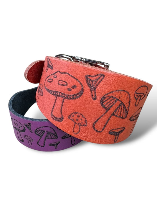 Leather Collar - Mushroom