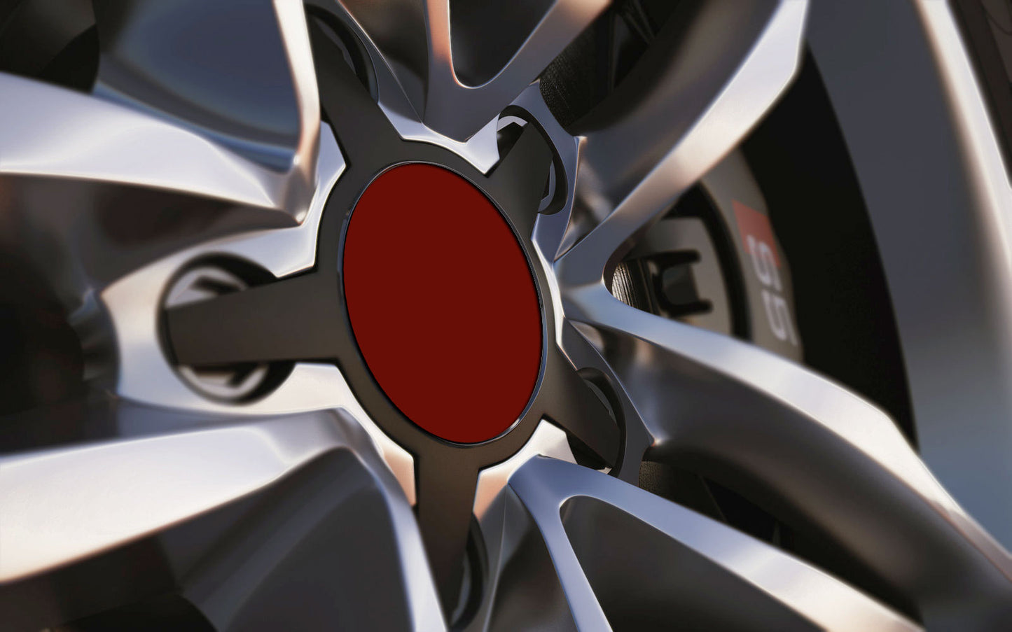 Burgundy Standard Universal Fit Alloy Wheel Centre Cap Badges (Pack of 4)