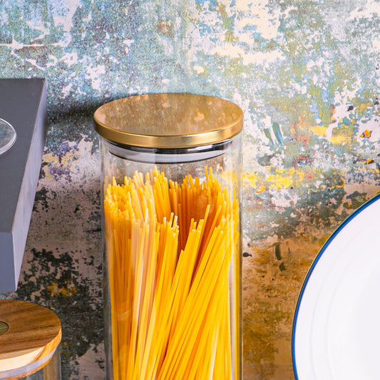 2L Scandi Storage Jar with Metallic Lid