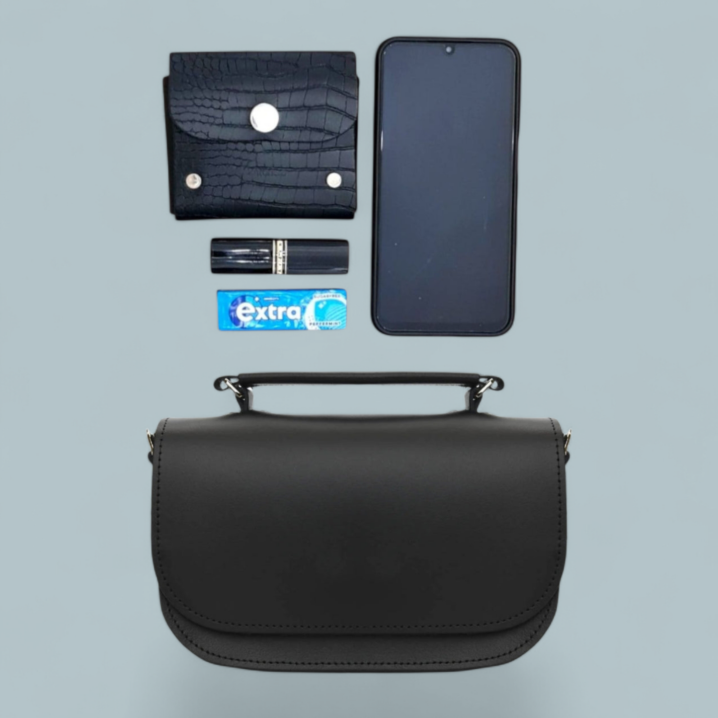 Aura Handmade Leather Bag - Graphite