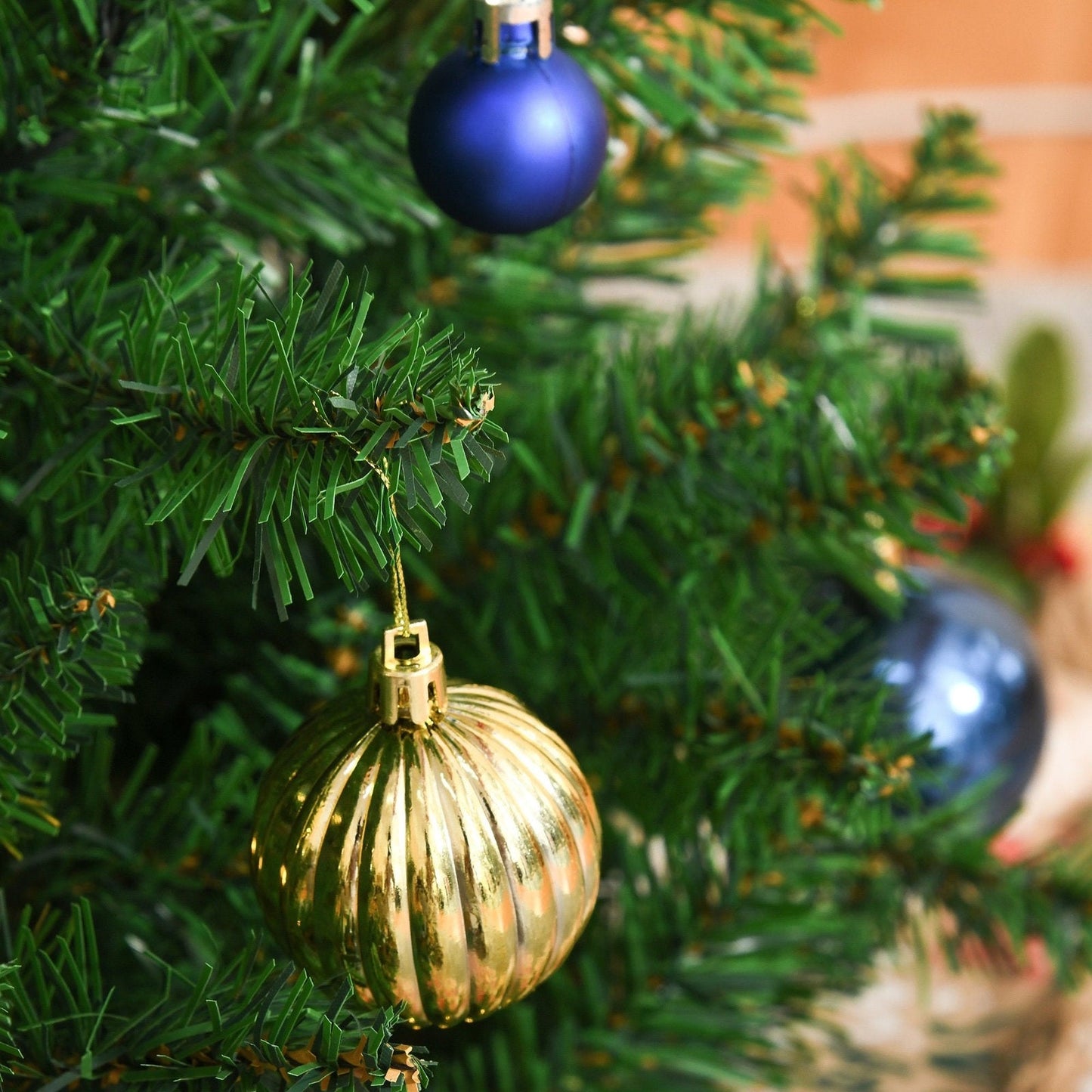 4FT Prelit Artificial Christmas Tree with Warm White LED Light Holiday Home Decoration