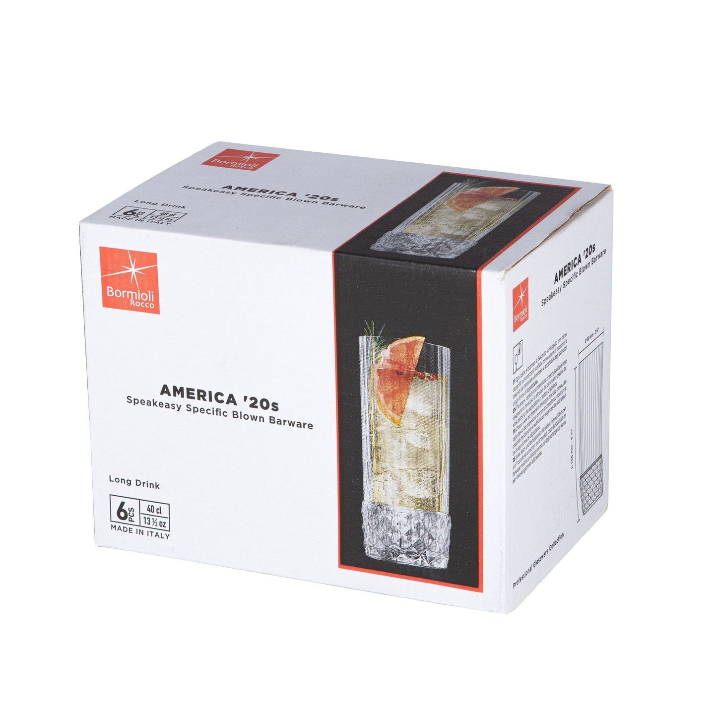 490ml America '20s Highball Glasses - Pack of Six