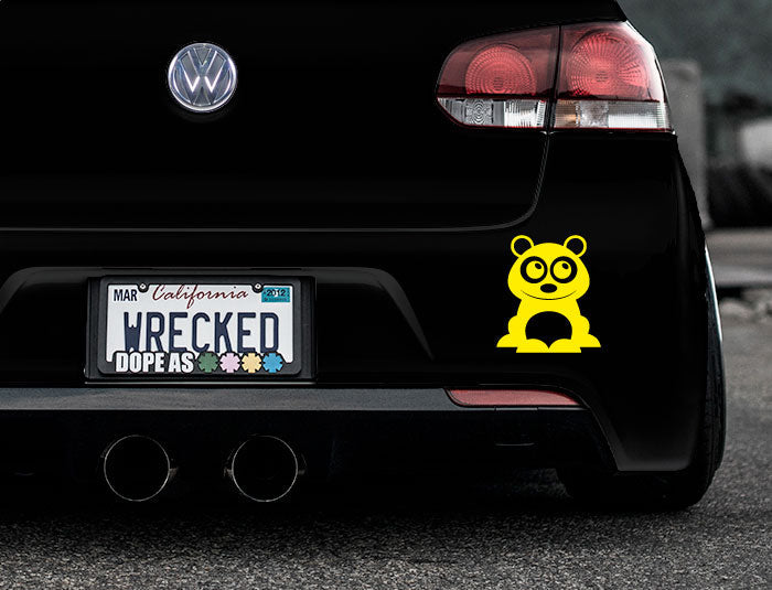 Adorable Bear Bumper Car Sticker
