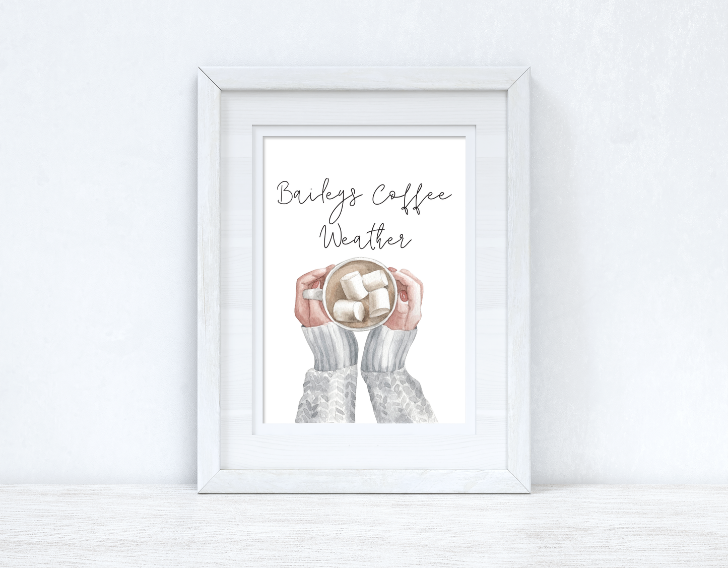 Baileys Coffee Weather Christmas Seasonal Wall Home Decor Print