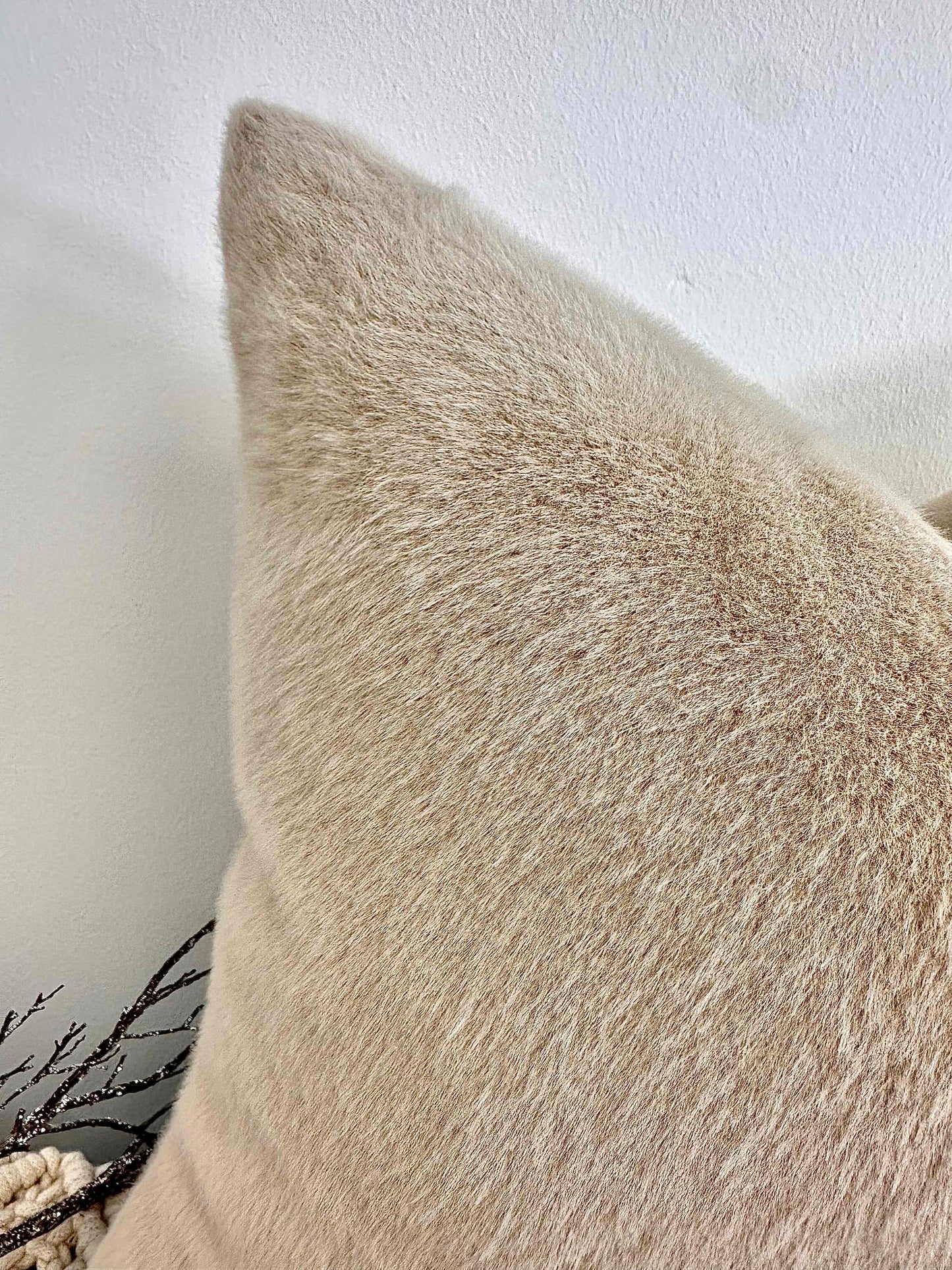 The Couture Cushion - The Luxury Beige Faux Fur - Style No. 116