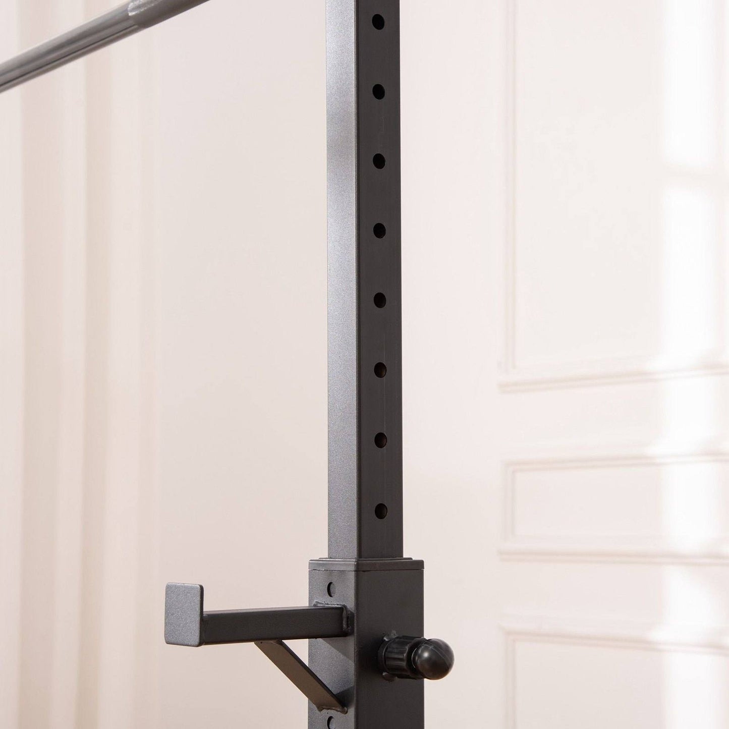 Homcom Heavy Duty Weight Bar Barbell Squat Stand Barbell Rack Spotter