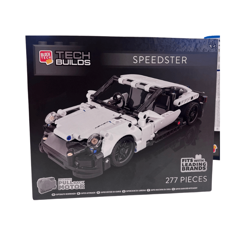 Wholesale Block Tech - Tech Builds Build Your Own White Speedster Car - (Case of 6)