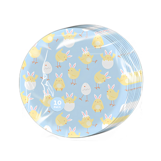 Blue Easter Chick Paper Party Plates 10 Pack