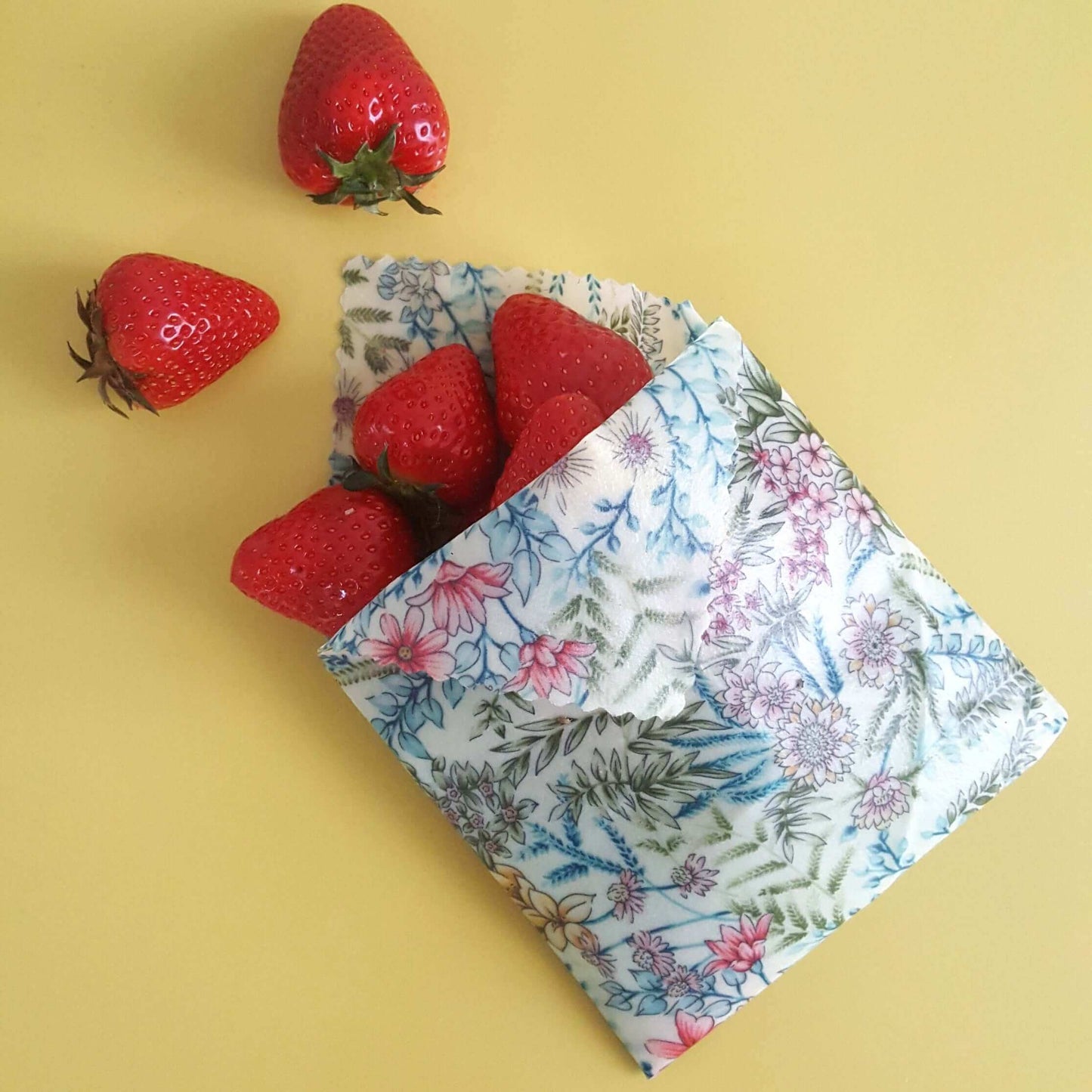 *Set of 3 Handmade Beeswax Wraps | Botanical