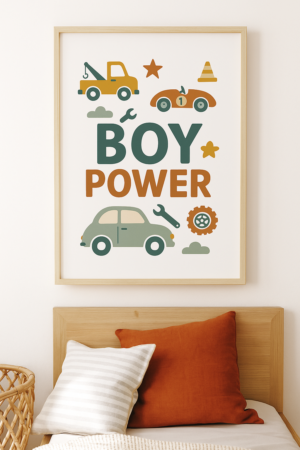 Boy Power – Cars & Tools Wall Art for Boys’ Bedrooms