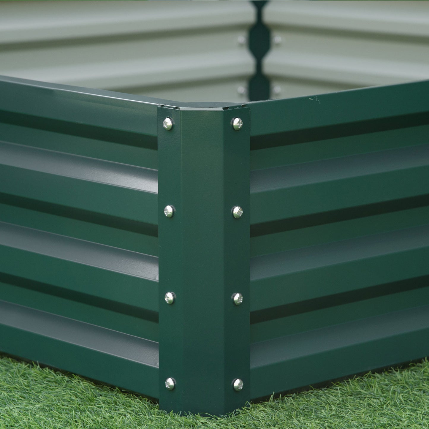Square Raised Garden Bed Box with Weatherized Steel Frame for Vegetables