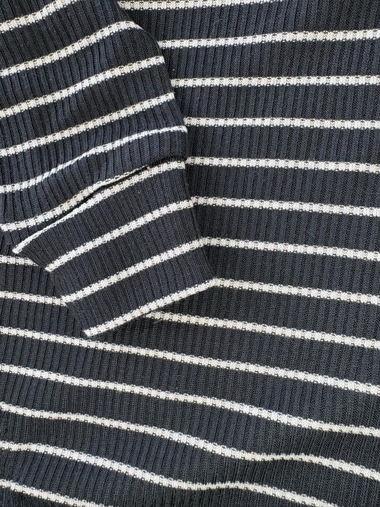 Ribbed Jersey Suit - Black & White