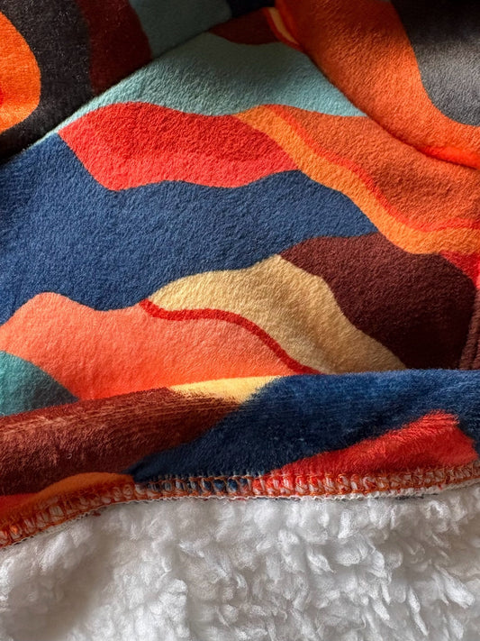 Sherpa Lined Fleece Jumper - Mountains