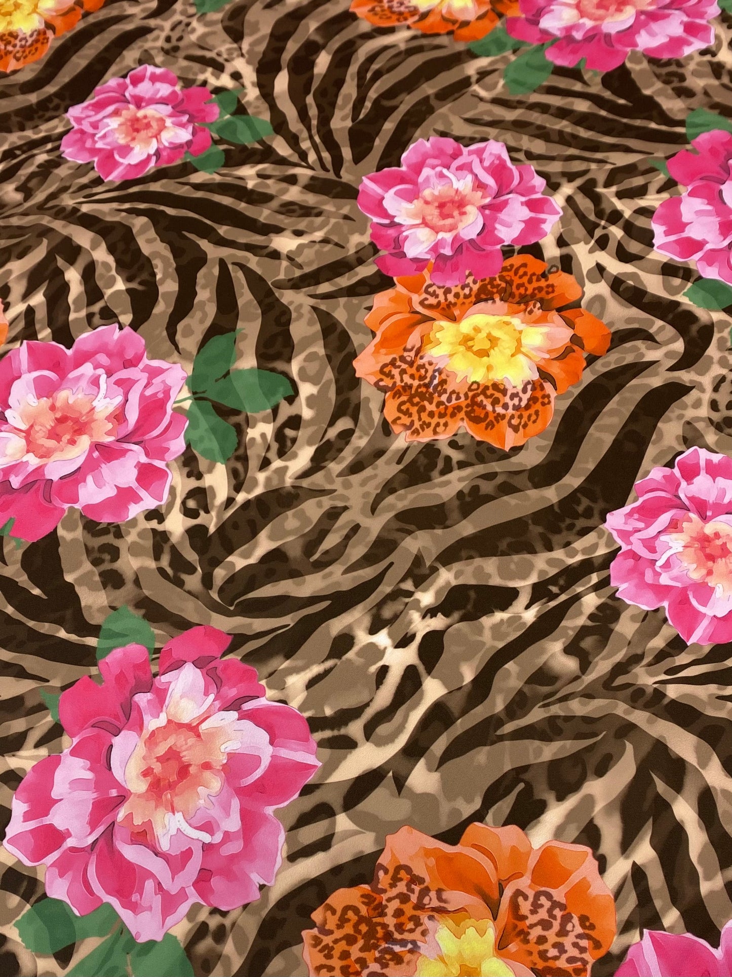 Rose Leopard Baroque Fabric