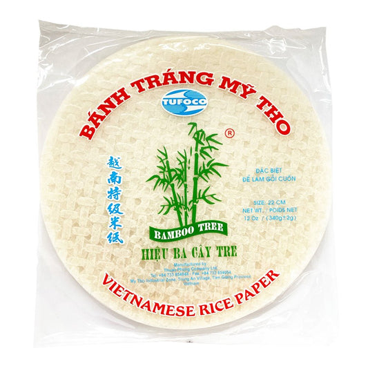 BAMBOO TREE Vietnamese Rice Paper Banh Trang My Tho 22cm 340g