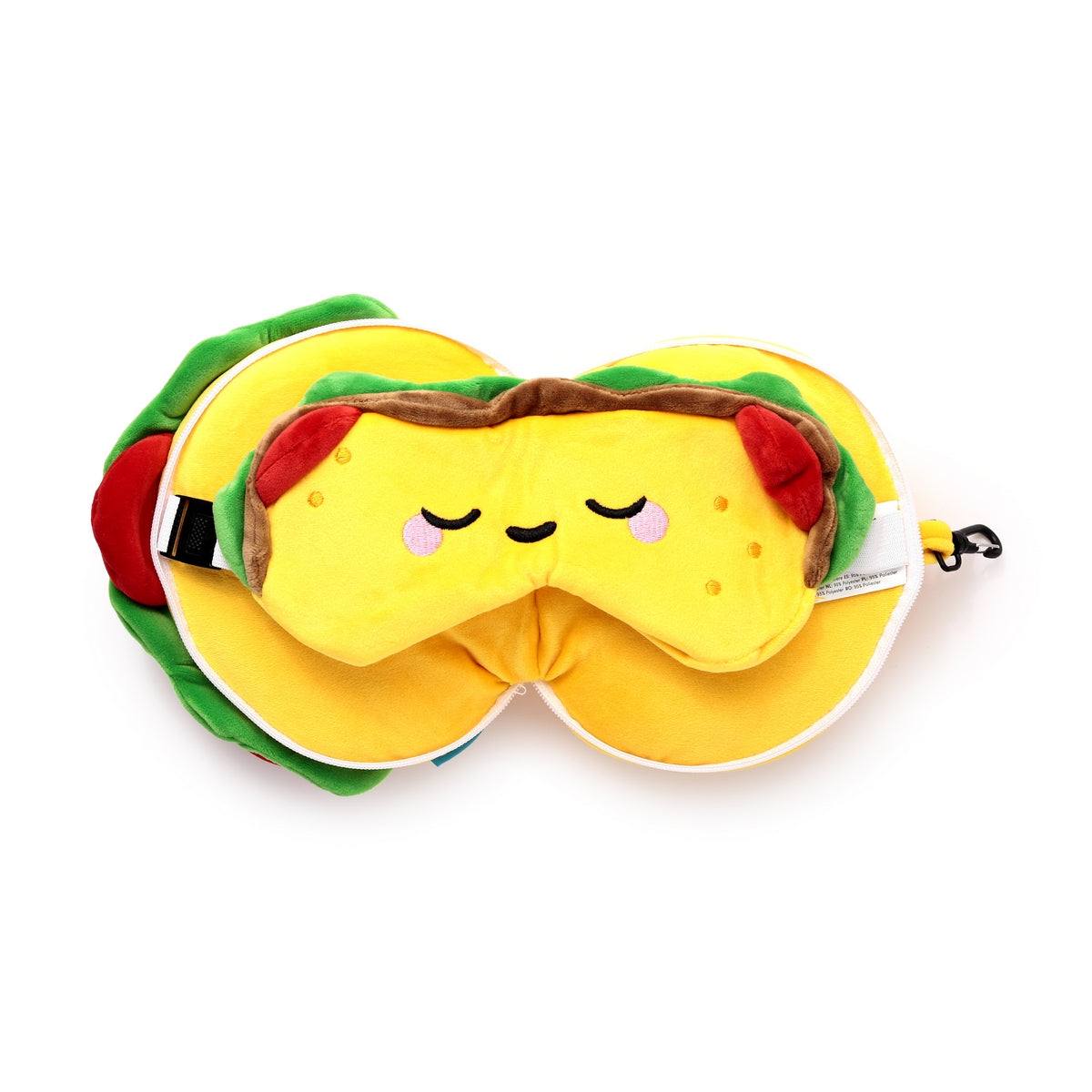 Foodiemals Relaxeazzz Frida the Taco Travel Pillow and Eye Mask