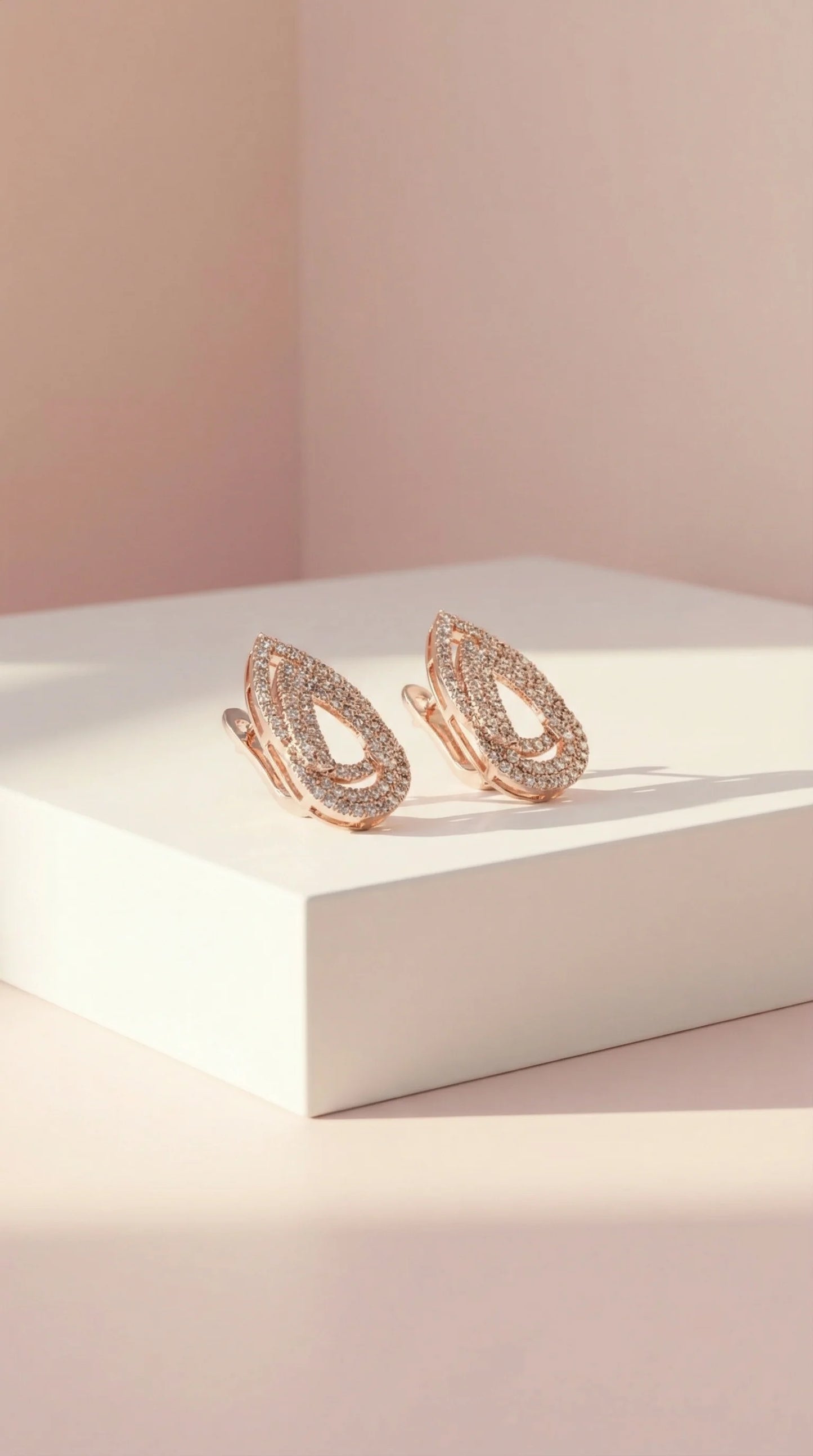 Prism Crystal Non Pierced Clip On Earrings