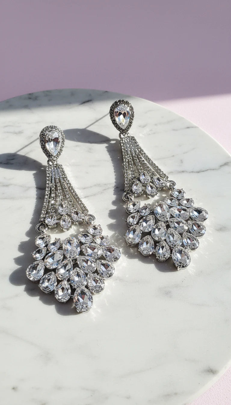 Jeweled Crystal Drop & Dangle Earrings