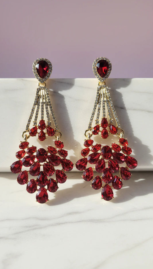 Jeweled Crystal Drop & Dangle Earrings