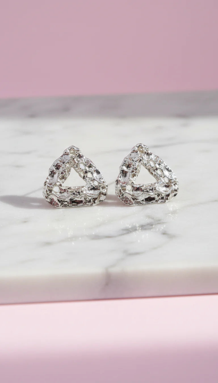 Triangular Crystal Stud Earrings