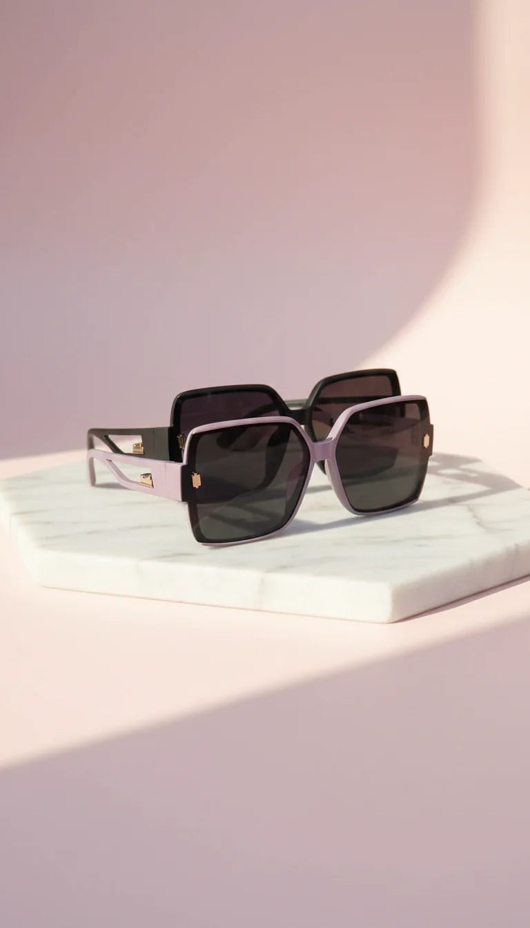 Retro Matte Frame Acrylic Sunglasses Box of 12