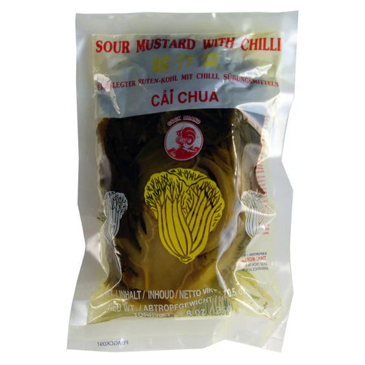 COCK BRAND Pickled Sour Mustard With Chilli 300g
