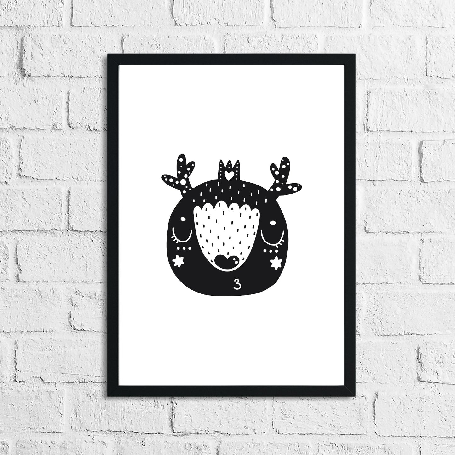 Scandinavian Deer Children's Nursery Room Wall Decor Print