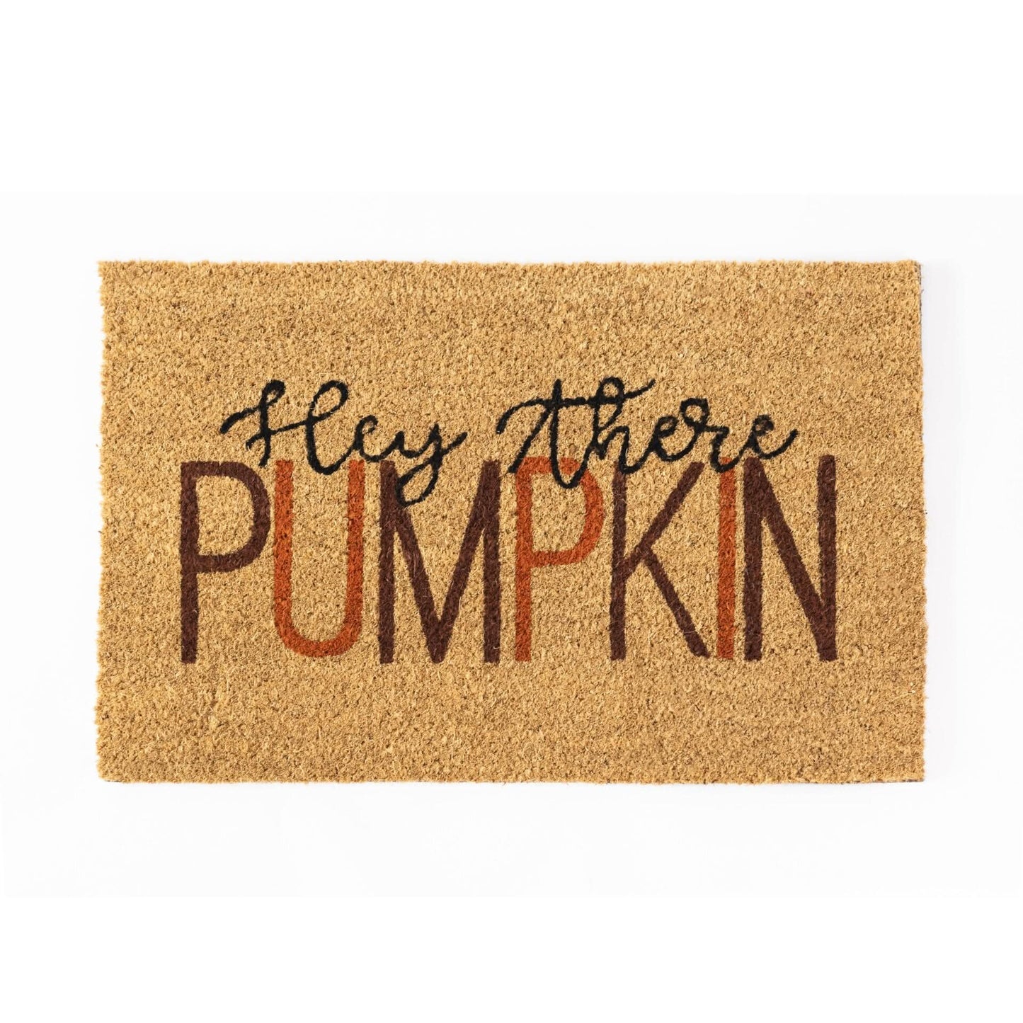 'Hey There Pumpkin' Autumn Coir Door Mat