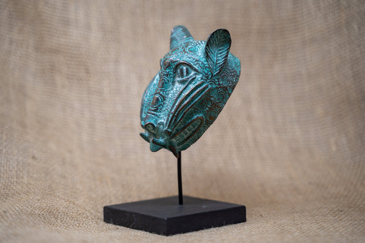 Benin Leopard sculpture - Bronze 26.7