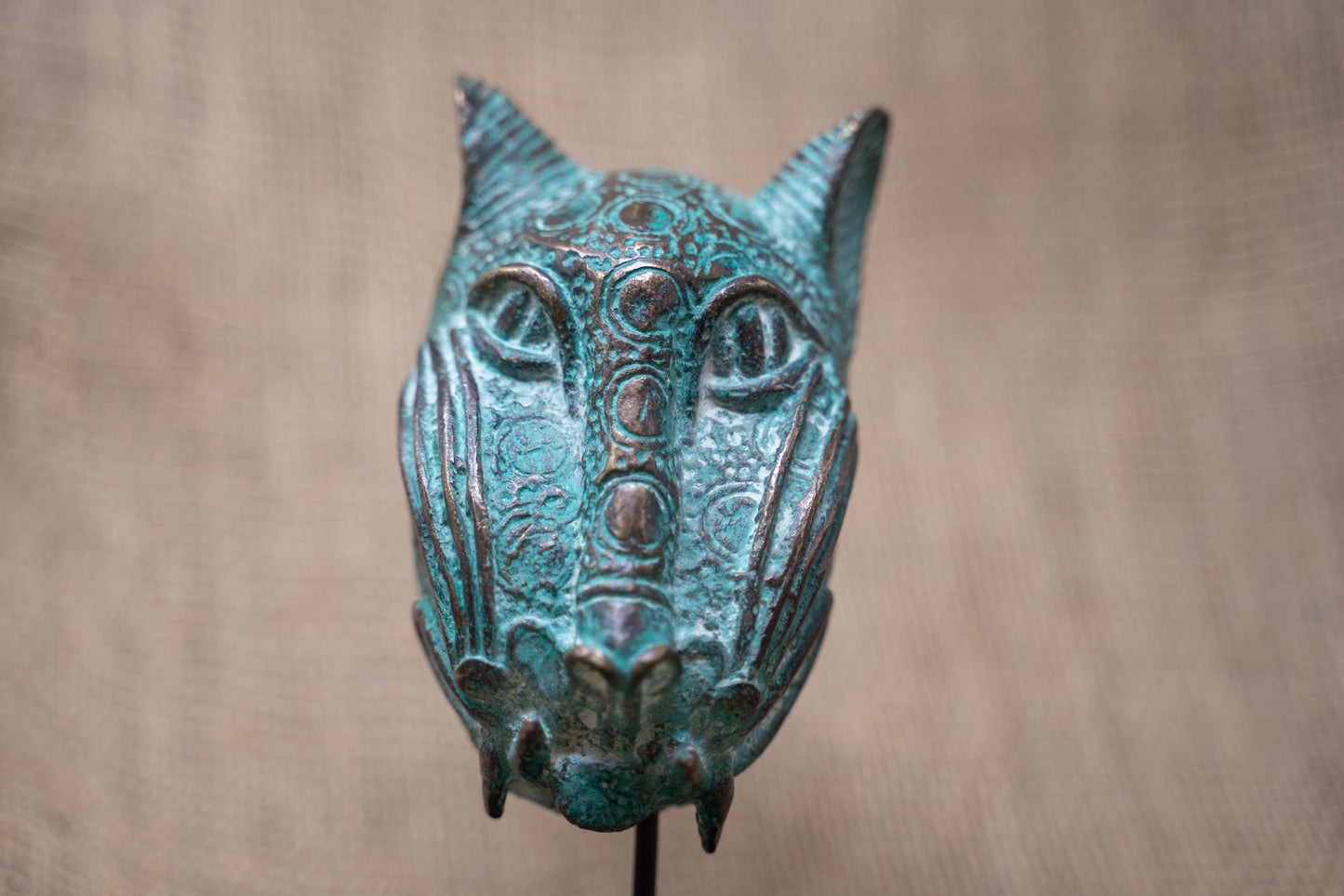 Benin Leopard sculpture - Bronze 26.7