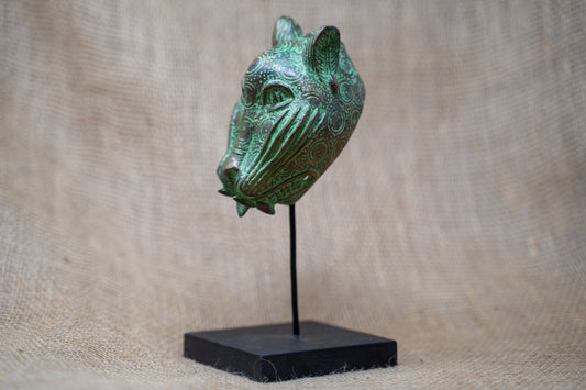 Benin Leopard sculpture - Bronze 26.9