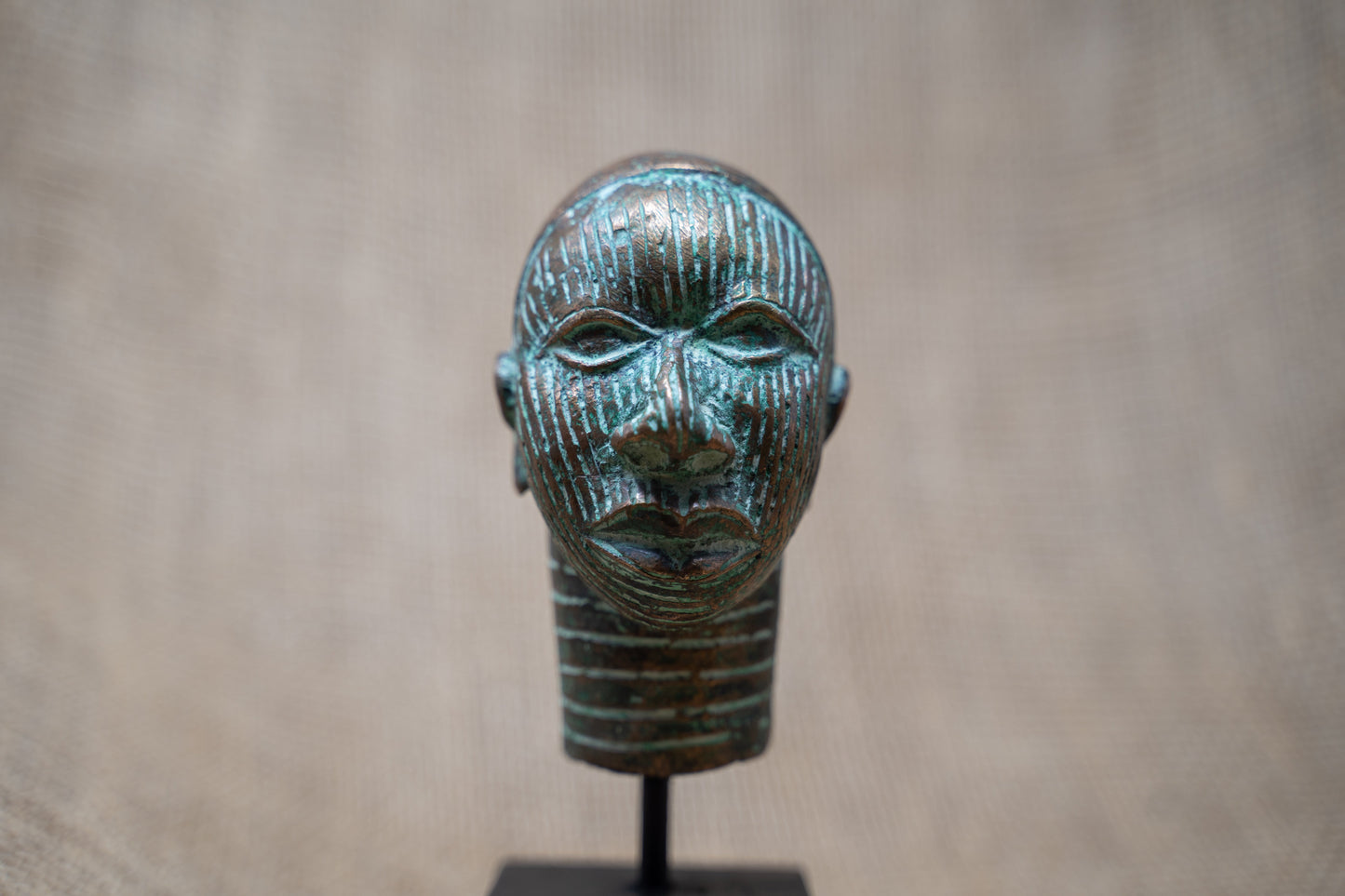 Benin Bronze Head - 37.9