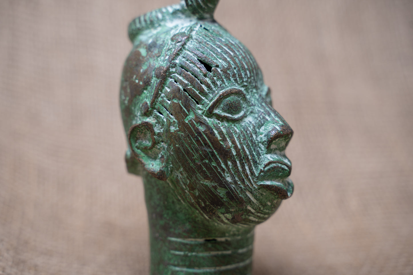 Benin Bronze Head - 37.10A