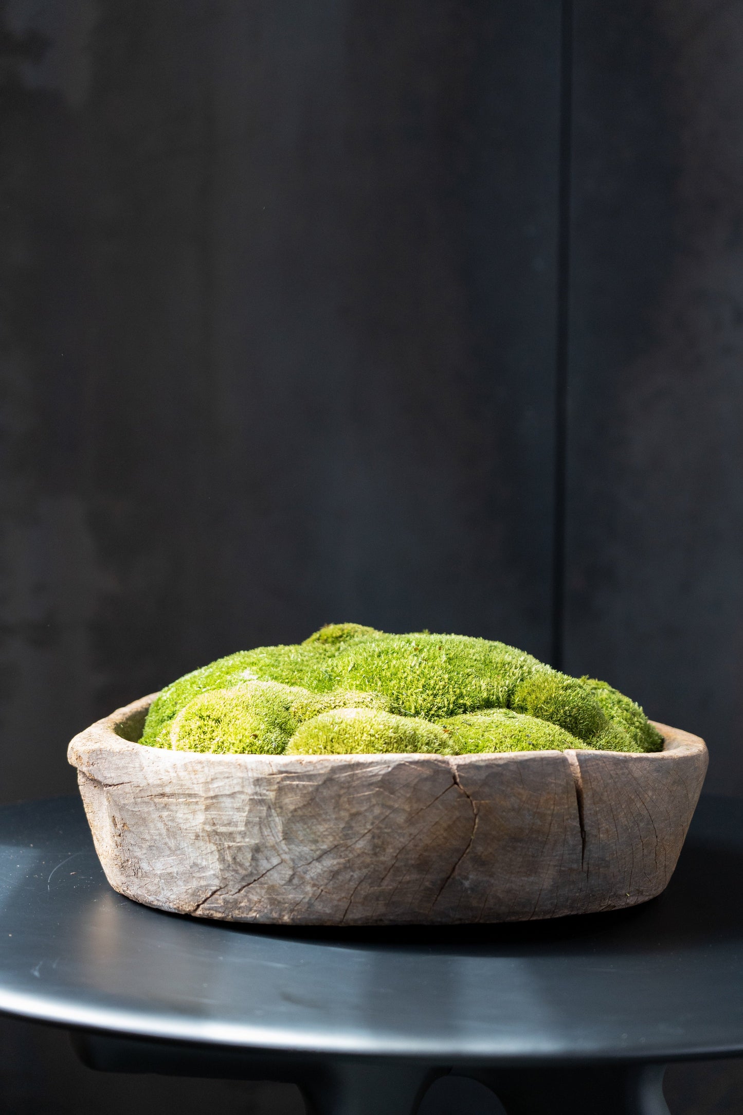 Vintage Wooden Moss Bowl