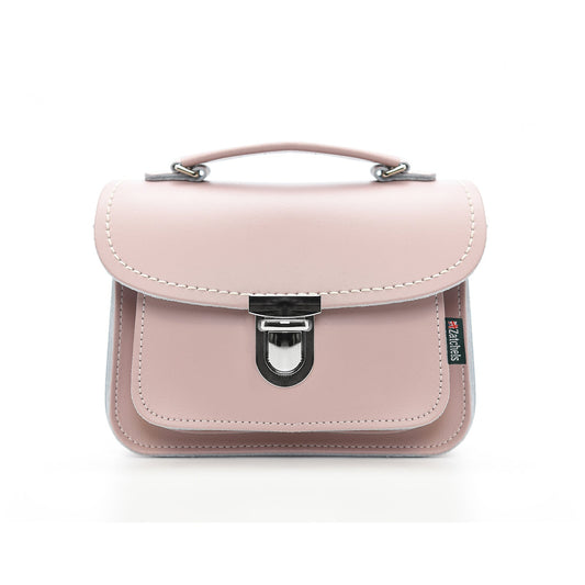 Luna Handmade Leather Bag - Rose Quartz