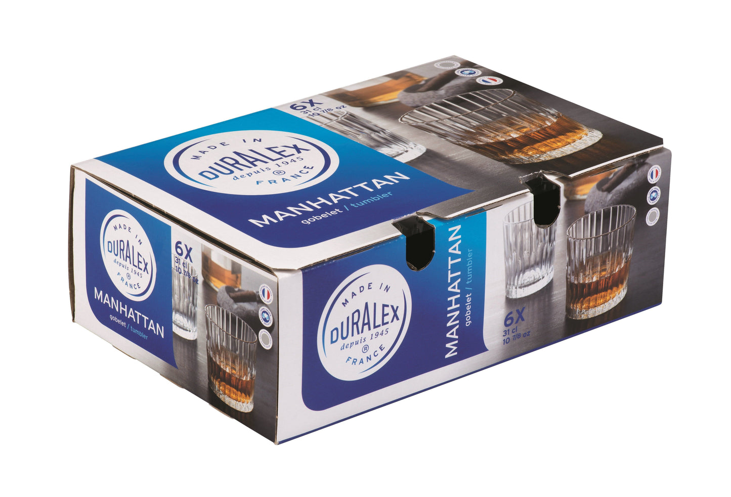 310ml Manhattan Whisky Glasses - Pack of Six