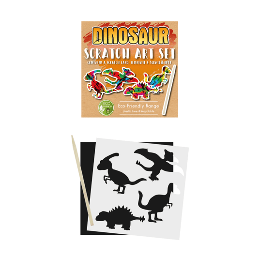 Mini Eco-Friendly Dinosaur Scratch Art Pack