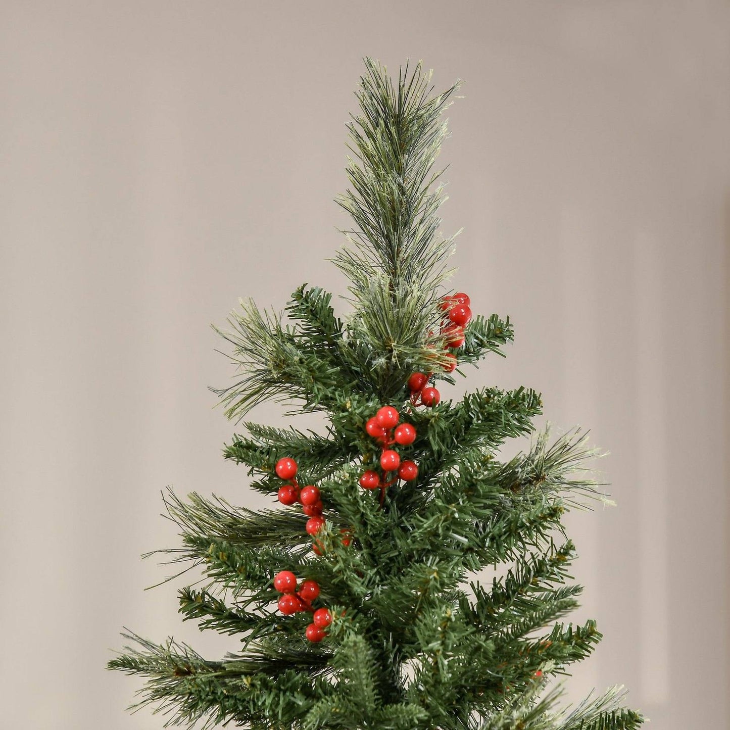 Homcom 7ft Pencil Artificial Christmas Tree with Realistic Branches