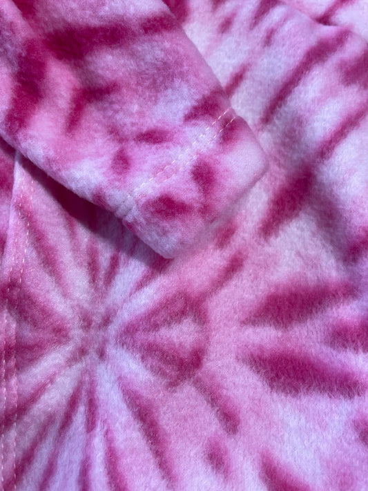 Fleece Jumper - Pink Tie Dye