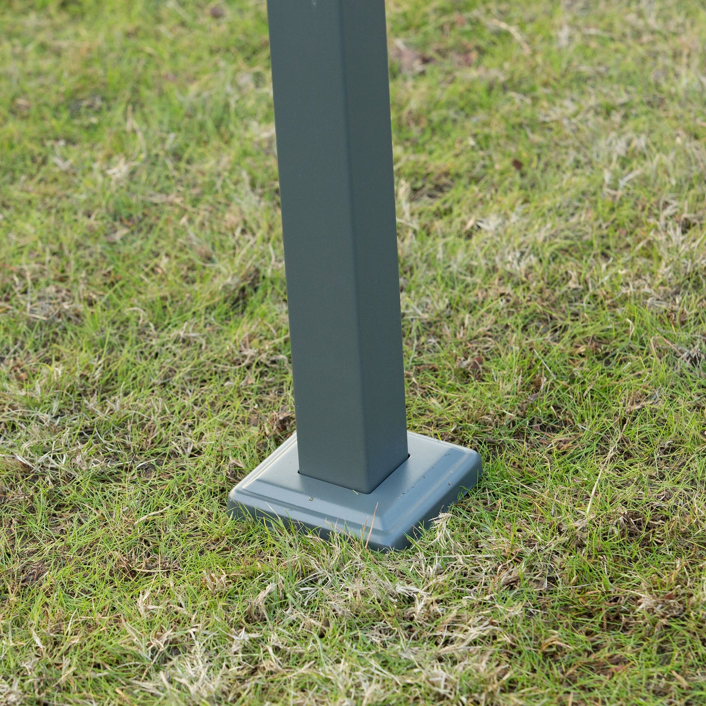 Metal Pergola Gazebo Patio Sun Shelter Grape Tent Retractable Canopy Grey