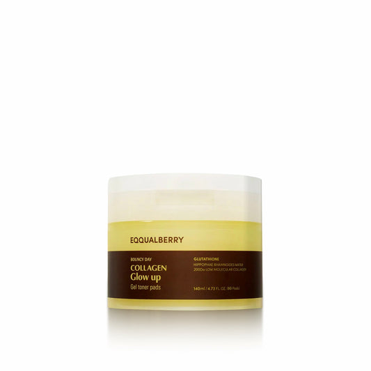 EQQUALBERRY - Collagen Glow Up Gel Toner Pads - 140ml/60pads