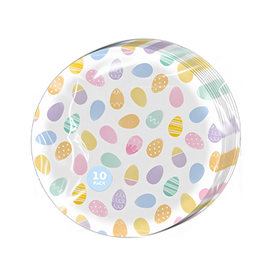 Easter Egg Paper Party Plates 10 Pack