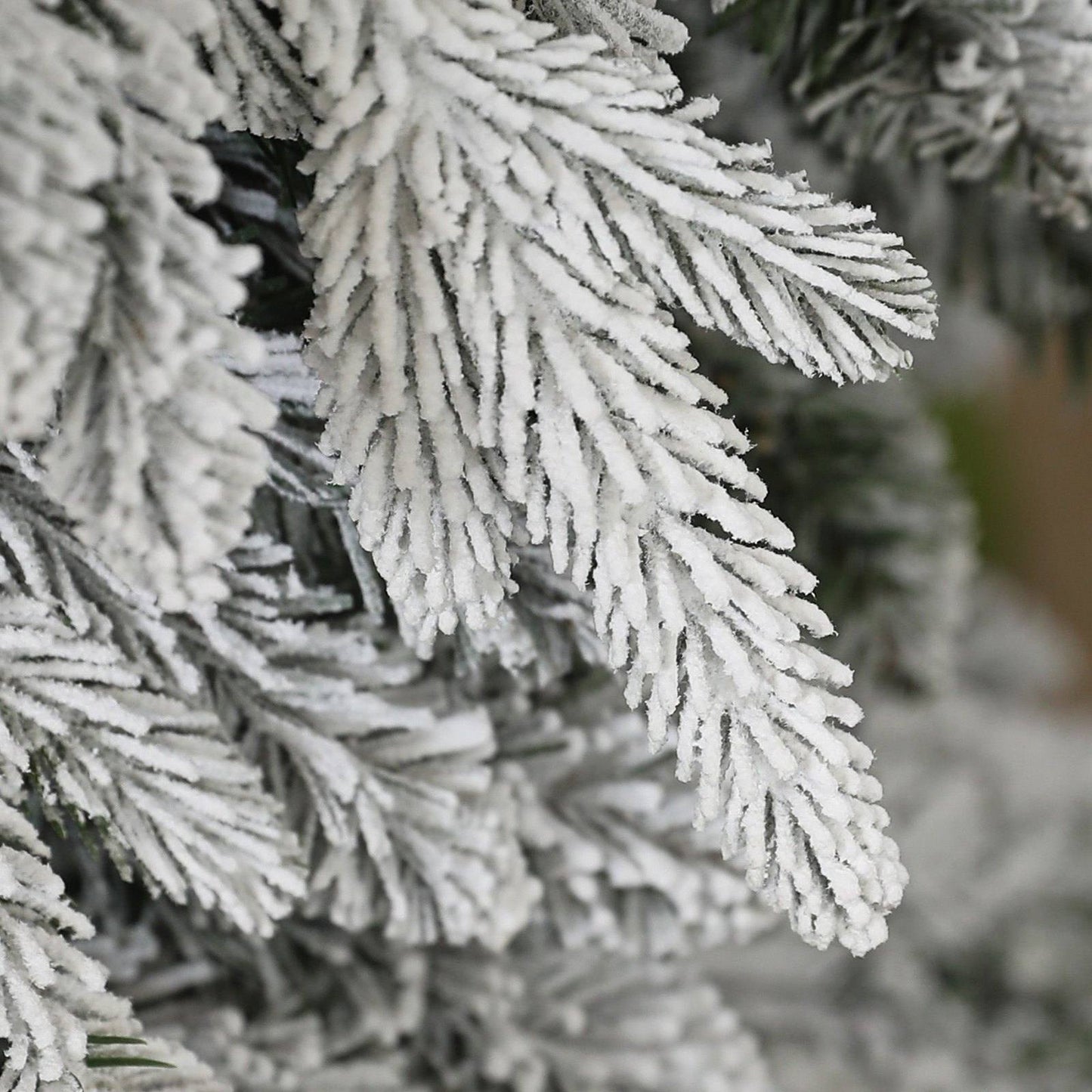 7ft Slim Christmas Tree Artificial - White Frosted Green Slim 800 Tips