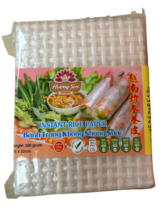 HUONG SEN Instant Rice Paper Banh Trang Khong Nhung Nuoc 300g