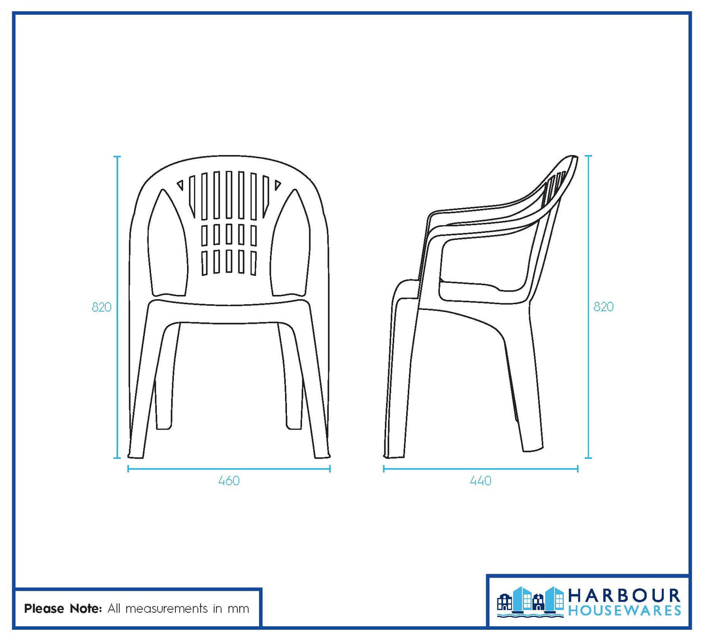 Milas Garden Dining Chairs - Anthracite - Pack of 6